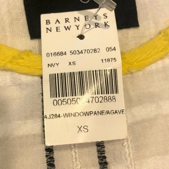 NWT Ace & Jig Barneys New York White and Yellow Striped Tank Top - Picture 5 of 8